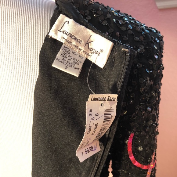 Y2K Party Top Laurence Kazar Deadstock Vintage - Picture 8 of 9